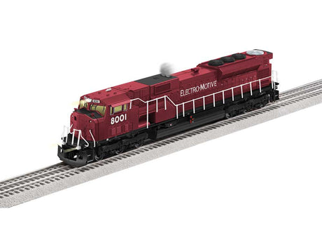 EMD SD80MAC - 3-Rail - Legacy(R) Sound and Control -- EMD #8001 (Demonstrator, maroon, black)