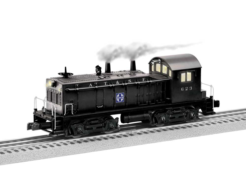 EMD NW2 - 3-Rail - LionChief Plus 2.0 Sound & Control -- Santa Fe #623 (black, blue, white)