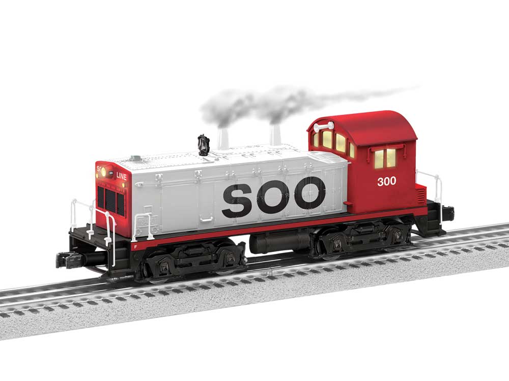 EMD NW2 - 3-Rail - LionChief Plus 2.0 Sound & Control -- Soo Line #300 (white, red, black)