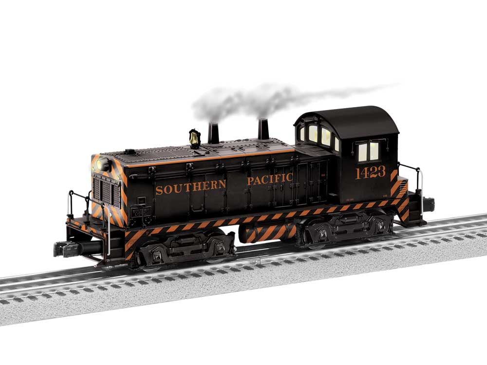 EMD NW2 - 3-Rail - LionChief Plus 2.0 Sound & Control -- Southern Pacific #1423 (Tiger Stripe, black, orange)