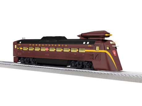 Jet Rail Diesel Car - 3-Rail - LionChief 2.0 Sound and Control -- Pennsylvania Railroad #5706 (Tuscan, yellow)