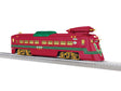 Jet Rail Diesel Car - 3-Rail - LionChief 2.0 Sound and Control -- Blitzen Express Route #12-2526 (Christmas, red, green)