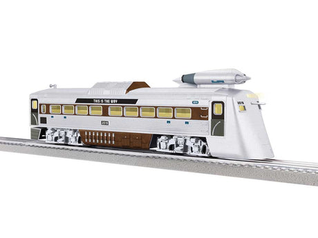 Jet Rail Diesel Car - 3-Rail - LionChief 2.0 Sound and Control -- Star Wars(TM) Mandalorian(TM) #2019 (stainless, brown, black)-1