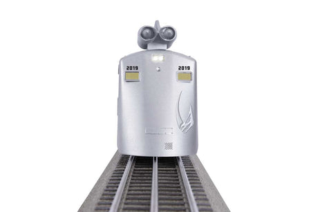 Jet Rail Diesel Car - 3-Rail - LionChief 2.0 Sound and Control -- Star Wars(TM) Mandalorian(TM) #2019 (stainless, brown, black)-2