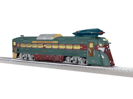 Jet Rail Diesel Car - 3-Rail - LionChief 2.0 Sound and Control -- Star Wars(TM) Boba Fett #1978 (gray, maroon)-1