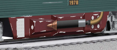 Jet Rail Diesel Car - 3-Rail - LionChief 2.0 Sound and Control -- Star Wars(TM) Boba Fett #1978 (gray, maroon)-2