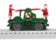 Operating Handcar - Conventional 3-Rail -- Christmas #1225 (green w/Santa & Mrs. Claus)