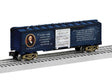 Steel Boxcar - 3-Rail - Ready to Run -- America 250 Founding Fathers - James Madison (blue, white, Portrait)-1