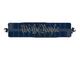 Steel Boxcar - 3-Rail - Ready to Run -- America 250 Declaration of Independence (white, blue, sepia graphics)-2