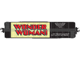 Steel Boxcar - 3-Rail - Ready to Run -- Wonder Woman(TM) (85th Anniversary, black, Full-Color sides)-3