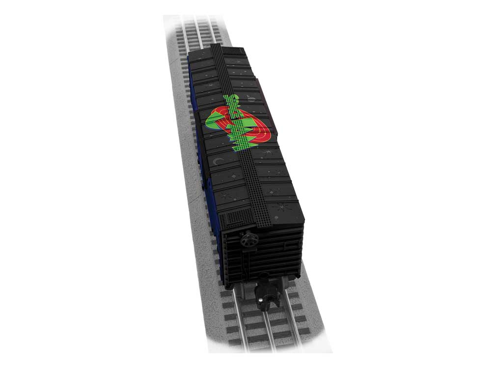 Steel Boxcar - 3-Rail - Ready to Run -- Looney Tunes Space Jam (30th Anniversary, black, Full-Color Sides)-3