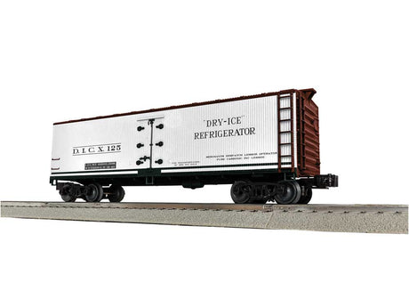 Wood Reefer - 3-Rail - Ready to Run -- Dry Ice DICX #125 (white, Boxcar Red)