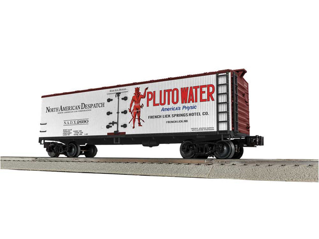 Wood Reefer - 3-Rail - Ready to Run -- Pluto Water NADX #2690 (white, Boxcar Red, red)