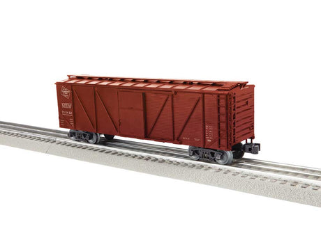 Single-Sheathed Wood Boxcar - 3-Rail - Ready to Run -- Milwaukee Road #714842 (Boxcar Red)