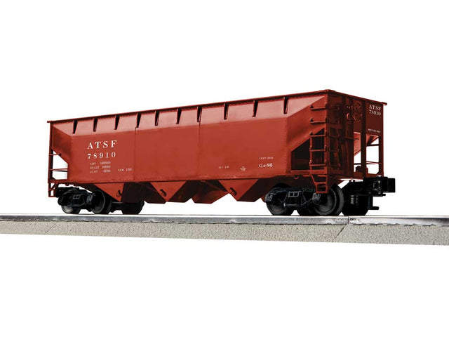 AAR 70-Ton Offset-Side 3-Bay Hopper 3-Pack - 3-Rail - Ready to Run -- Santa Fe #78910 (Boxcar Red)