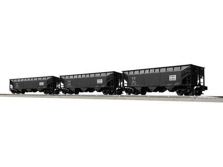 AAR 70-Ton Offset-Side 3-Bay Hopper 3-Pack - 3-Rail - Ready to Run -- Central of Georgia Set A #826, 785, 701 (black)