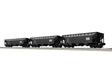 AAR 70-Ton Offset-Side 3-Bay Hopper 3-Pack - 3-Rail - Ready to Run -- Central of Georgia Set B #829, 852, 746 (black)