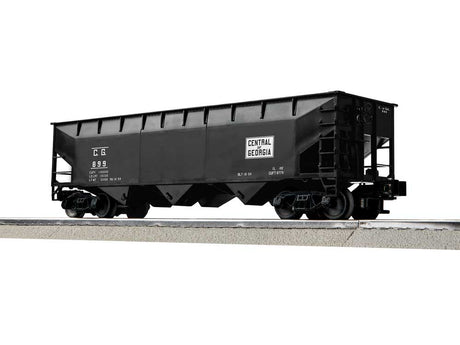 AAR 70-Ton Offset-Side 3-Bay Hopper 3-Pack - 3-Rail - Ready to Run -- Central of Georgia #899 (black)