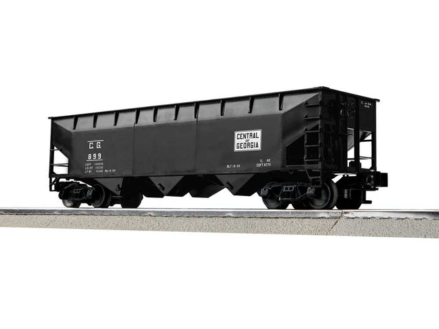 AAR 70-Ton Offset-Side 3-Bay Hopper 3-Pack - 3-Rail - Ready to Run -- Central of Georgia #899 (black)