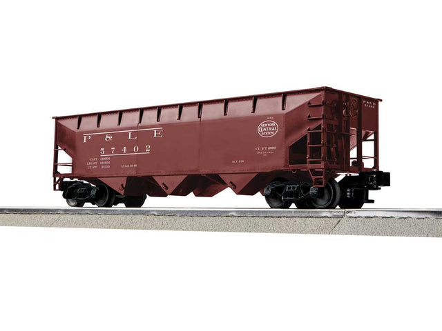 AAR 70-Ton Offset-Side 3-Bay Hopper 3-Pack - 3-Rail - Ready to Run -- Pittsburgh & Lake Erie #57402 (Boxcar Red)
