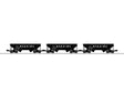 AAR 2-Bay Offset Hopper 3-Pack - 3-Rail - Ready to Run -- Reading #88030, 14734, 88247 (black, Speed lettering)
