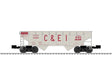 AAR 2-Bay Offset Hopper - 3-Rail - Ready to Run -- Chicago & Eastern Illinois #97393 (gray, red, Billboard C&EI)