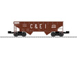 AAR 2-Bay Offset Hopper - 3-Rail - Ready to Run -- Chicago & Eastern Illinois #97622 (Boxcar Red, Billboard C&EI)