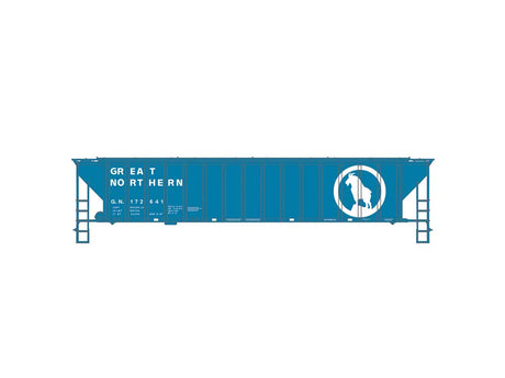 PS-2CD 4740 3-Bay Covered Hopper - 3-Rail - Ready to Run -- Great Northern #172641 (Big Sky Blue, white)
