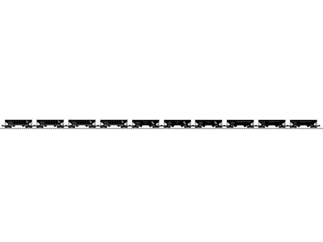 AAR 2-Bay Offset Hopper 10-Pack - 3-Rail - Ready to Run -- Chesapeake & Ohio (Mixed Schemes, black, white)