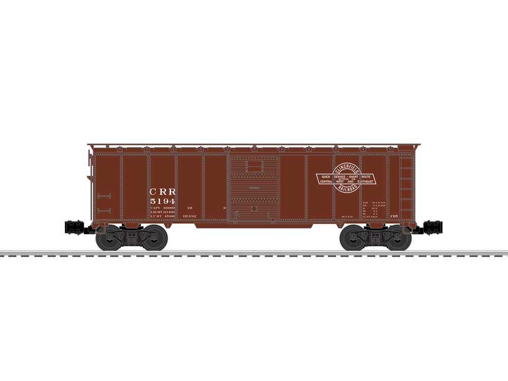 Steel Boxcar - 3-Rail - Ready to Run -- Clinchfield #5194 (Boxcar Red, Large Logo)