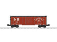Steel Boxcar - 3-Rail - Ready to Run -- Northampton & Bath #934 (Boxcar Red, black, Large Logo)