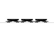 2-Bay Steel Hopper 3-Pack - 3-Rail - Ready to Run -- Reading #74524, 74819, 75182 (black)