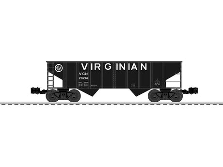 2-Bay Steel Hopper - 3-Rail - Ready to Run -- Virginian #29261 (black, Large Lettering)