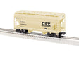 ACF 2-Bay Centerflow Covered Hopper - 3-Rail - Ready to Run -- CSX #220634 (beige, black)