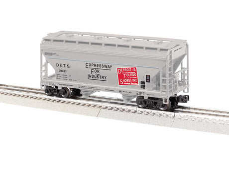 ACF 2-Bay Centerflow Covered Hopper - 3-Rail - Ready to Run -- Detroit & Toledo Short Line #2641 (gray, red, Expressway Slogan)