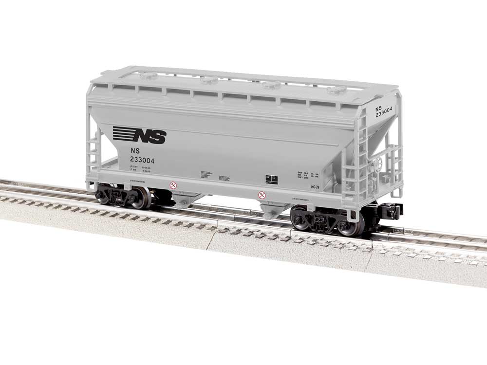 ACF 2-Bay Centerflow Covered Hopper - 3-Rail - Ready to Run -- Norfolk Southern #233004 (gray, black)
