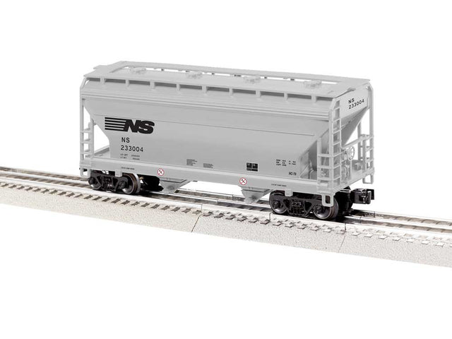 ACF 2-Bay Centerflow Covered Hopper - 3-Rail - Ready to Run -- Norfolk Southern #233004 (gray, black)