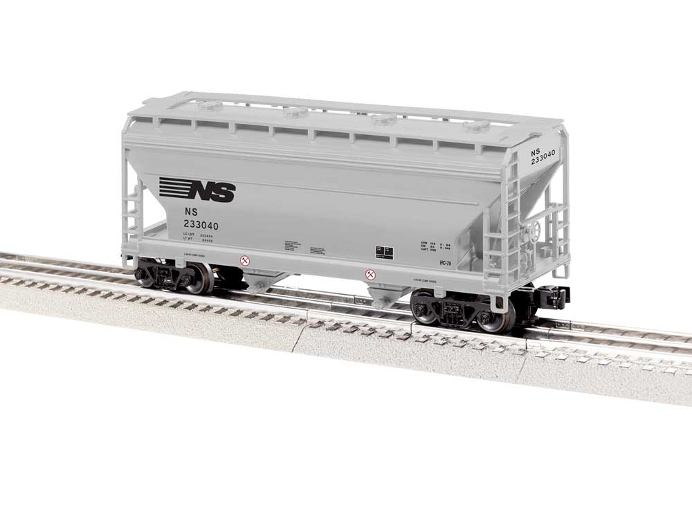 ACF 2-Bay Centerflow Covered Hopper - 3-Rail - Ready to Run -- Norfolk Southern #233040 (gray, black)