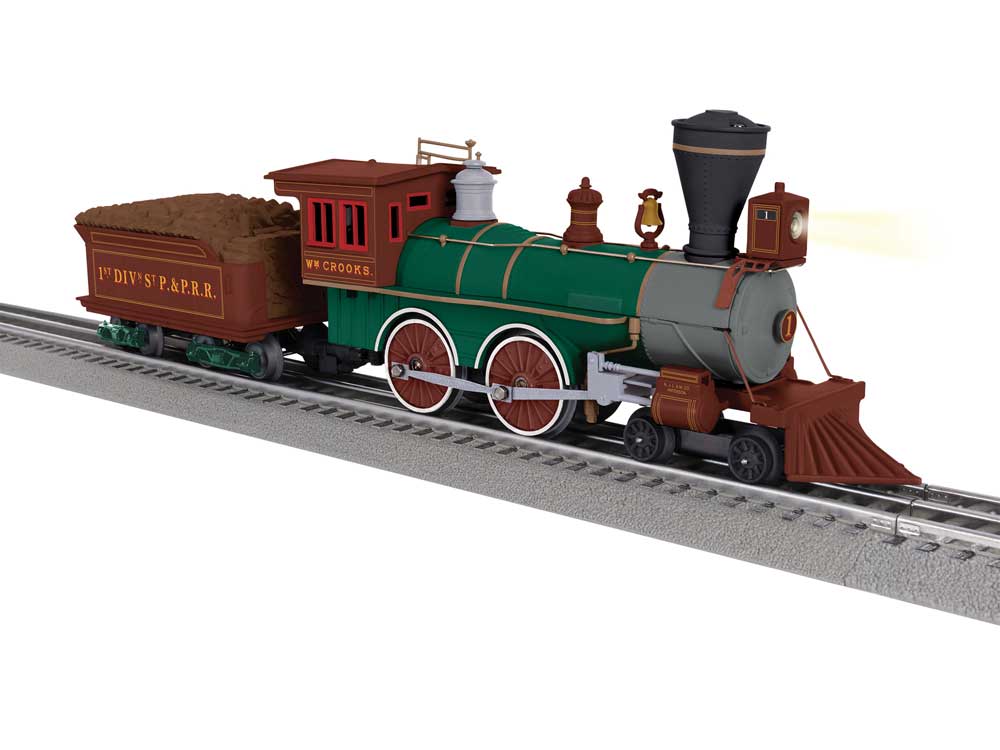 4-4-0 - 3-Rail w/Sound, LionChief 2.0 Bluetooth 5 -- St. Paul & Pacific WM Crooks (green, maroon, graphite)