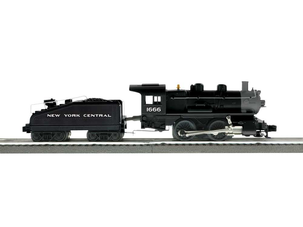0-4-0 - 3-Rail - LionChief Sound and Control -- New York Central #1666 (black, graphite)