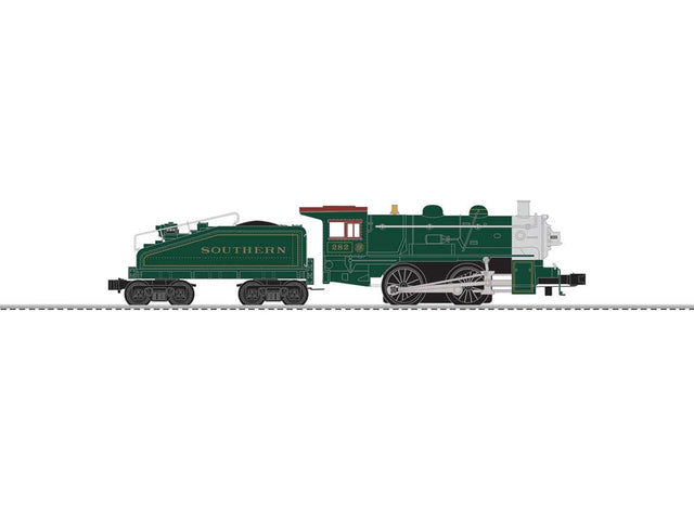 0-4-0 - 3-Rail - LionChief Sound and Control -- Southern Railway #282 (green, silver, Tuscan)