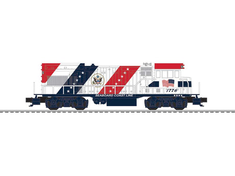 GE U36B - 3-Rail - LionChief Sound and Control -- Seaboard Coast Line #1776 (Bicentennial, red, white, blue)