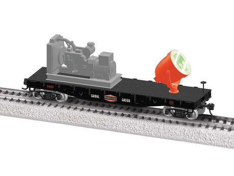 Searchlight Car - Ready to Run -- Ghoul Gazer Halloween #1031 (black, orange, gray)
