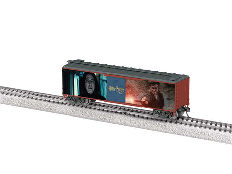 40' Steel Flat-End Boxcar - Ready to Run -- Harry Potter and the Deathly Hallows Part 1 & 2 (4 Movie Scenes)-1