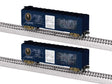 40' Steel Flat-End Boxcar - Ready to Run -- John Hancock (blue, white)