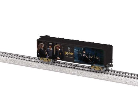 40' Steel Flat-End Boxcar - Ready to Run -- Harry Potter and the Sorcerer's Stone 25th Anniversary (4 Movie Scenes)-1