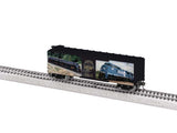 40' Steel Flat-End Boxcar - Ready to Run -- Conrail 50th Anniversary (black with color photos)-2