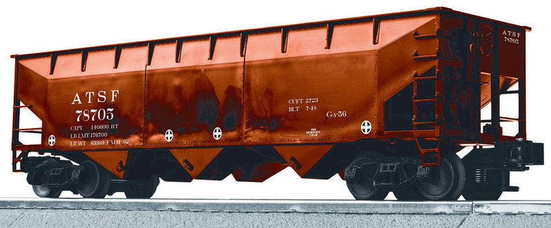 3-Bay Offset Hopper 6-Pack - Scale 3-Rail - Ready to Run - LionScale -- Santa Fe  #78705, 78721, 78730, 78754, 78787, 78792