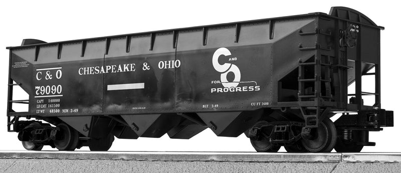 3-Bay Offset Hopper 6-Pack - Scale 3-Rail - Ready to Run - LionScale -- Chesapeake & Ohio - Set 1 #79090, 79261, 79419, 79611, 79844, 79951
