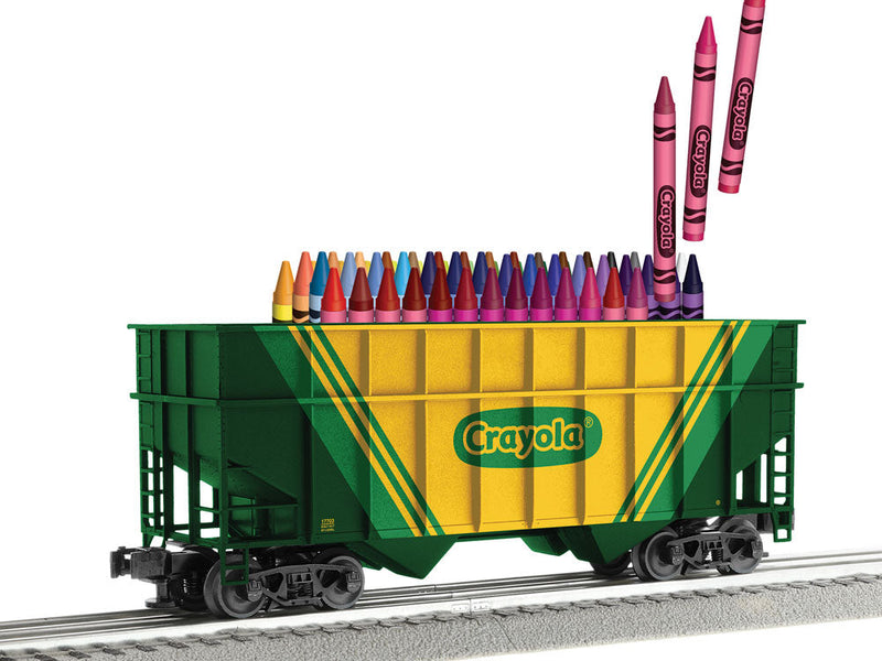2-Bay Hopper - 3-Rail Ready to Run - LionScale -- Crayola